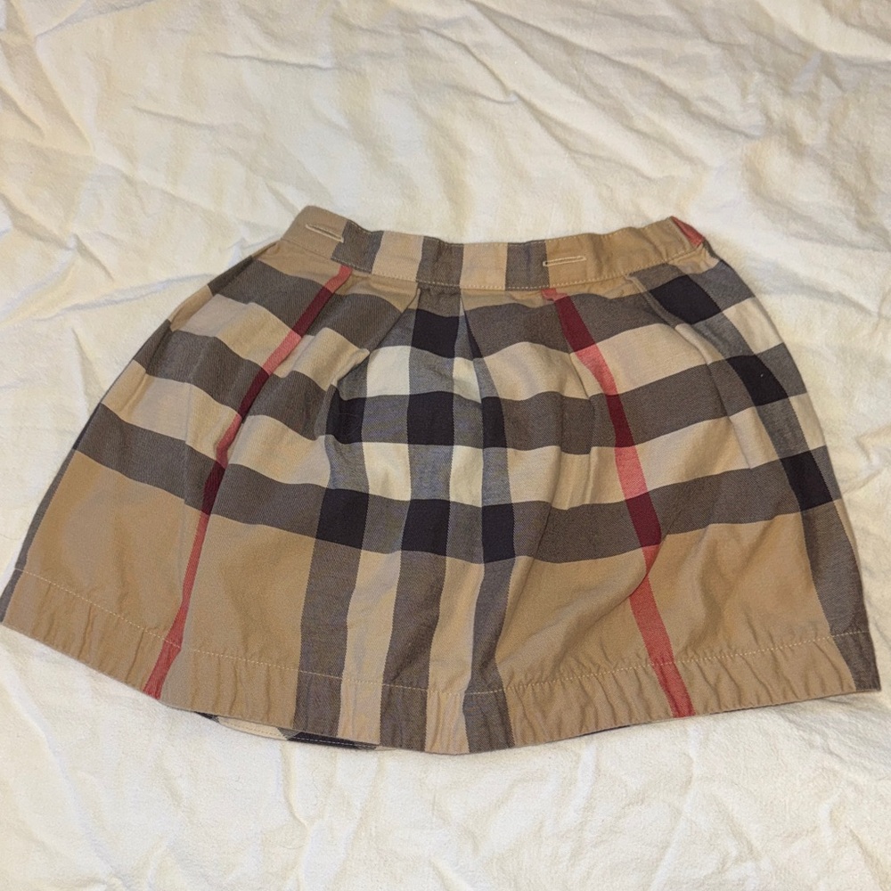 Burberry Plaid Tan Skirt Kids Size 2Y